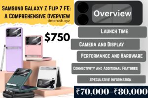 Samsung Galaxy Z Flip 7 FE foldable smartphone showing its sleek design